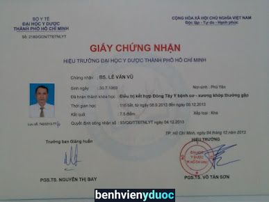 BÁC SĨ VŨ. CHÂM CỨU - VẬT LÝ TRỊ LIỆU TẬN NHÀ TP HCM.