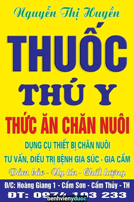 Hiệu Thuốc thú y Nguyễn Thị Huyền Cẩm Thủy Thanh Hóa