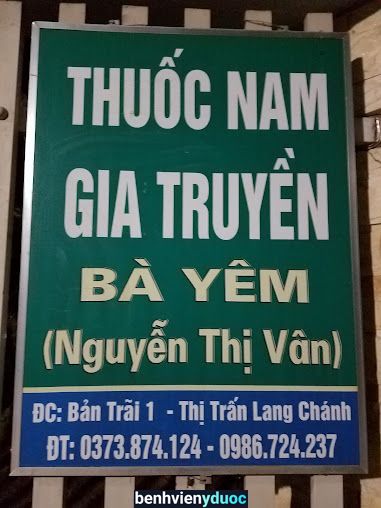 Nhà Thuốc Bà Yêm Lang Chánh Thanh Hóa