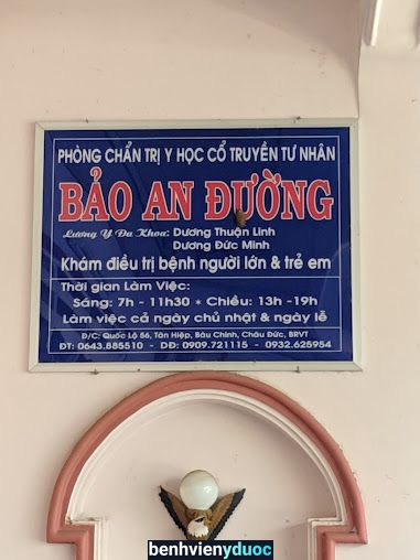Phòng Chẩn Trị Y Học Cổ Truyền Bảo An Đường Châu Đức Bà Rịa - Vũng Tàu