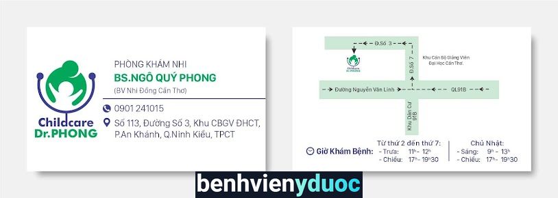 Phòng khám chuyên khoa Nhi - BS NGÔ QUÝ PHONG Ninh Kiều Cần Thơ
