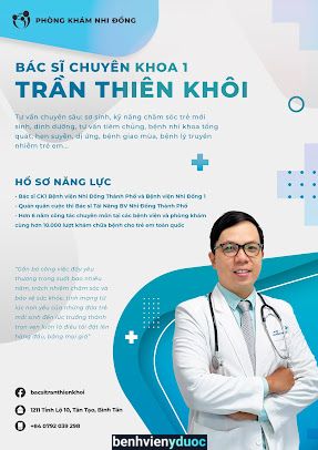 Phòng Khám Chuyên Khoa Nhi Đồng - Bác Sĩ Trần Thiên Khôi Bình Tân Hồ Chí Minh