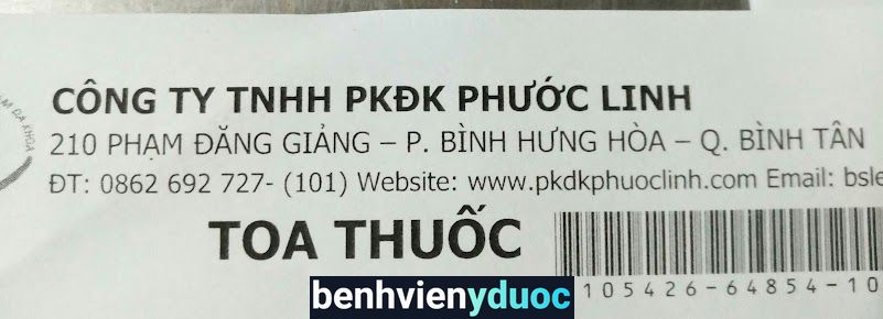 Phòng Khám Đa Khoa Phước Linh Bình Tân Hồ Chí Minh