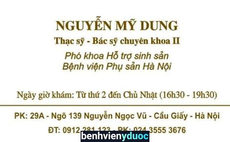 PHÒNG KHÁM HIẾM MUỘN BS MỸ DUNG - PSHN Cầu Giấy Hà Nội