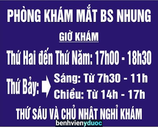 Phòng Khám Mắt BS Hồ Thị Tuyết Nhung Đồng Hới Quảng Bình