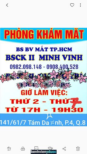 Phòng khám mắt quận 8 - BS BV MẮT TPHCM