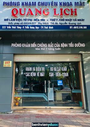 Phòng Khám Mắt Quang Lịch Thái Bình Thái Bình