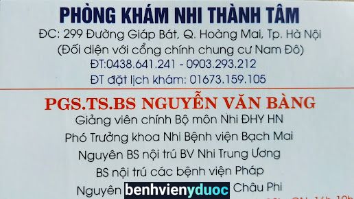 Phòng khám Nhi - Bác sĩ Bàng