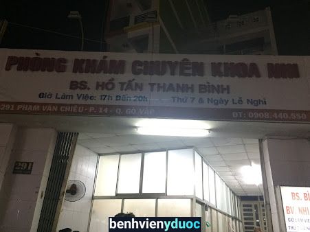 Phòng Khám Nhi Khoa - Bs Hồ Tấn Thanh Bình Gò Vấp Hồ Chí Minh