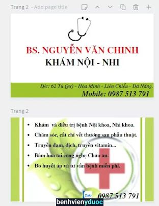 Phòng khám Nội Nhi - Bs. NGUYEN VAN CHINH Liên Chiểu Đà Nẵng