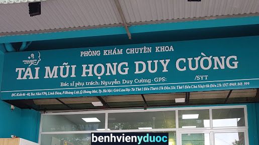 Phòng Khám Tai Mũi Họng Bác Sĩ Duy Cường
