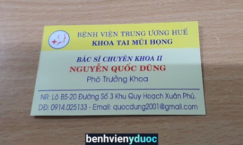 Phòng khám Tai mũi họng BSCK2 Nguyễn Quốc Dũng Huế Thừa Thiên Huế