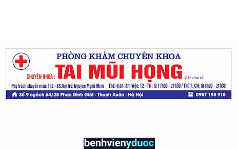 Phòng khám tai mũi họng - nhi bs Minh bv TMH TW Thanh Xuân Hà Nội