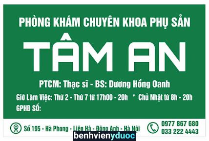 Phụ sản Tâm An Đông Anh Hà Nội