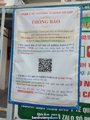 Trạm Y Tế Phường 10 Quận Gò Vấp Gò Vấp Hồ Chí Minh